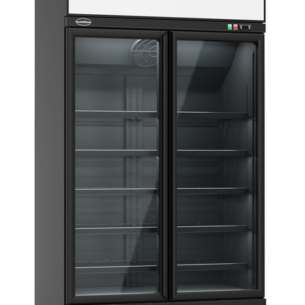 VRIESKAST 2 GLASDEUREN ZWART INS-1000F BL
**Let op, er is sprake van een hogere inschakelstroom waardoor een automaat met C karakteristiek noodzakelijk is.**