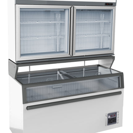 WANDVRIESKAST WIT 2 GLASDEUREN