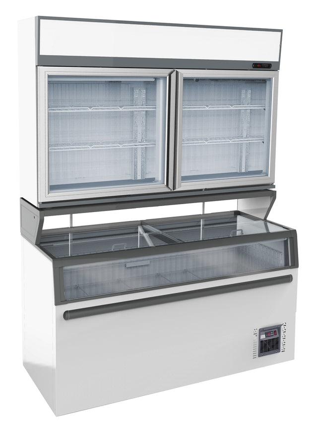 WANDVRIESKAST WIT 2 GLASDEUREN
