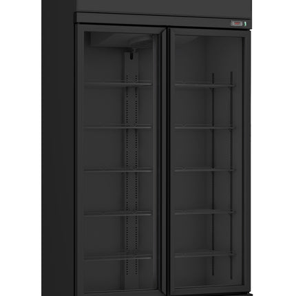 KOELKAST 2 GLASDEUREN ZWART IRM-770R BL