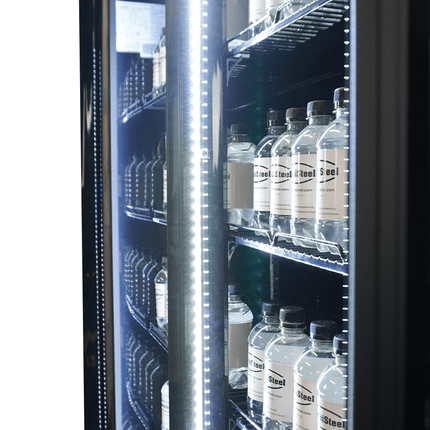 KOELKAST 3 GLASDEUREN ZWART IRM-1180R BL