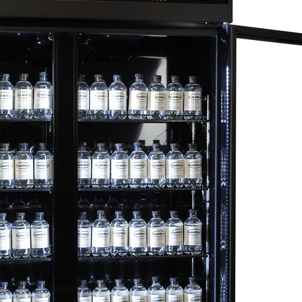 KOELKAST 3 GLASDEUREN ZWART IRM-1180R BL