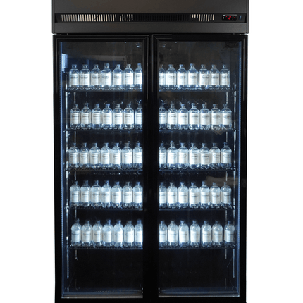 KOELKAST 2 GLASDEUREN ZWART IRM-770R BL