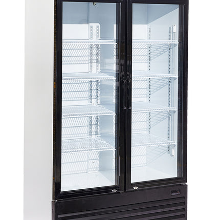 KOELKAST 2 GLASDEUREN BEZ-750 GD