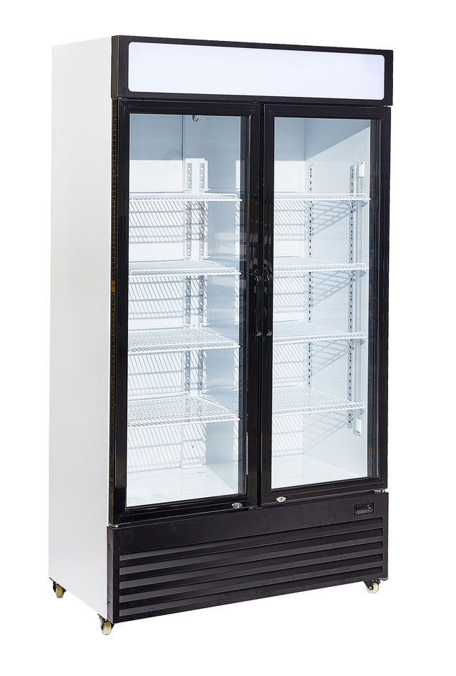 KOELKAST 2 GLASDEUREN BEZ-750 GD