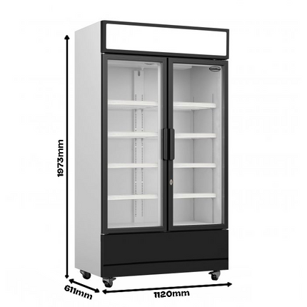 KOELKAST 2 GLASDEUREN FCU-750