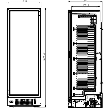 VRIESKAST 1 GLASDEUR 382L