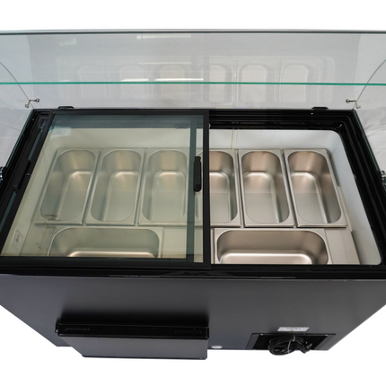 SCHEPIJSVITRINE JAVA ZWART 8x5 LTR