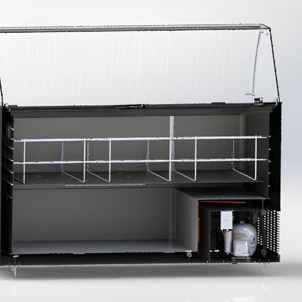 SCHEPIJSVITRINE TENERIFE ZWART 10X5 LTR
