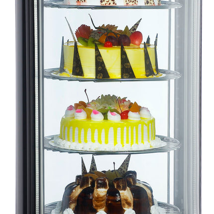 ROTERENDE KOELVITRINE 72L