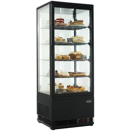 KOELVITRINE 98L ZWART
