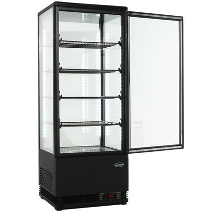 KOELVITRINE 98L ZWART