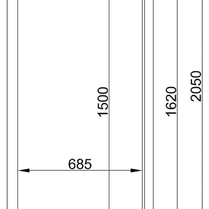 KOELKAST RVS MONO BLOCK 700 LTR ENERGY LINE