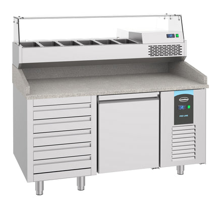 PIZZAWERKBANK 1 DEUR 5 LADEN