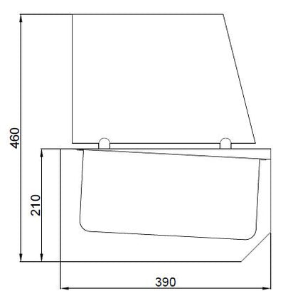 GEKOELDE OPZETVITRINE 6X 1/3 GN