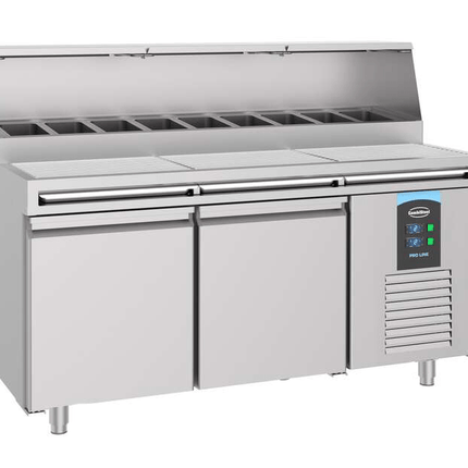 PIZZAWERKBANK 2 DEUREN 9x 1/3 GN PAN