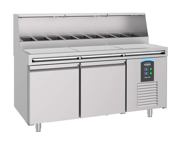 PIZZAWERKBANK 2 DEUREN 9x 1/3 GN PAN