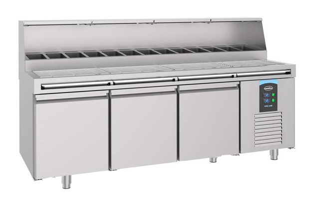 PIZZAWERKBANK 3 DEUREN 13x 1/3 GN PAN