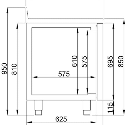 700 KOELWERKBANK RAND 4 DEUREN MONOBLOCK ENERGY LINE