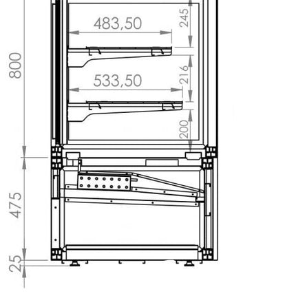 KOELVITRINE 450L