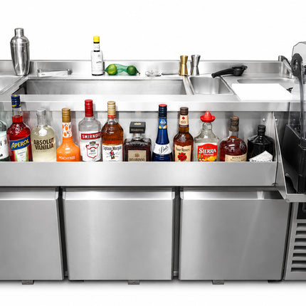 KOELWERKBANK 3 DEUREN MET COCKTAIL BAR STATION
