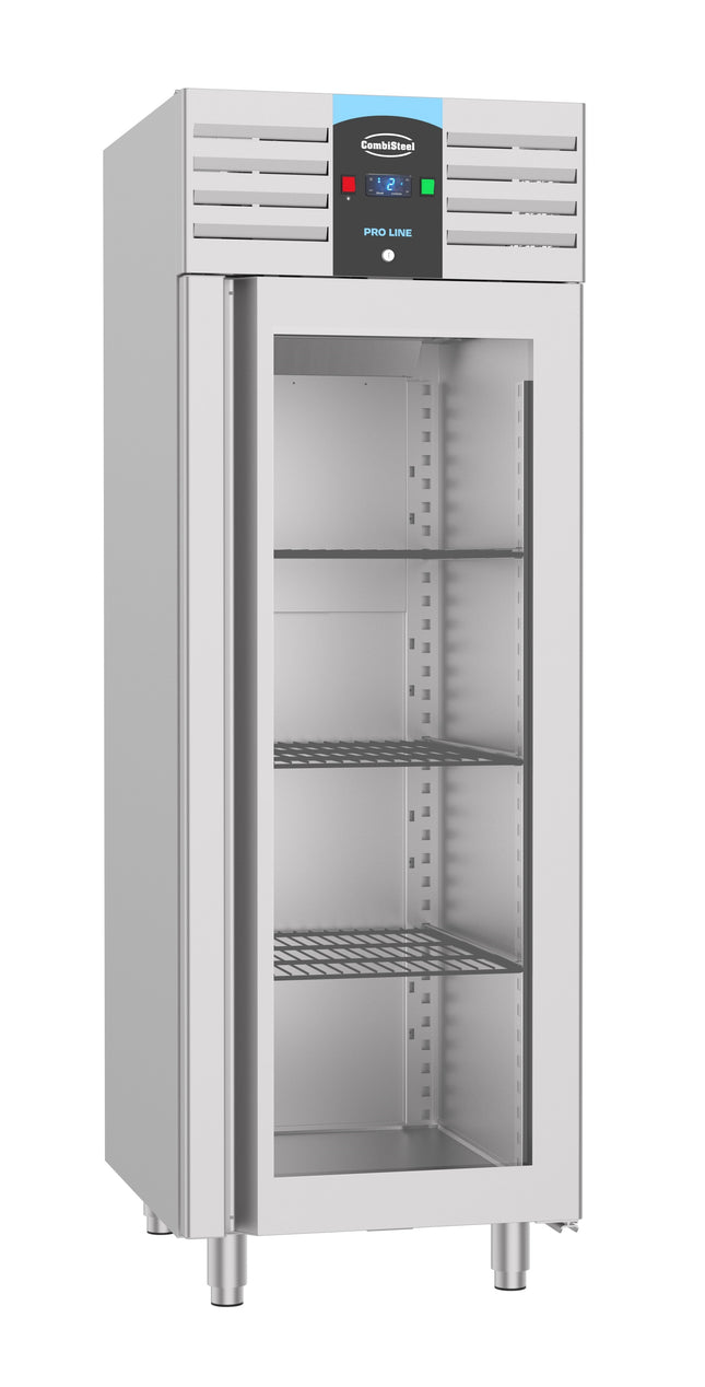 KOELKAST RVS GLASDEUR MONO BLOCK 700 LTR