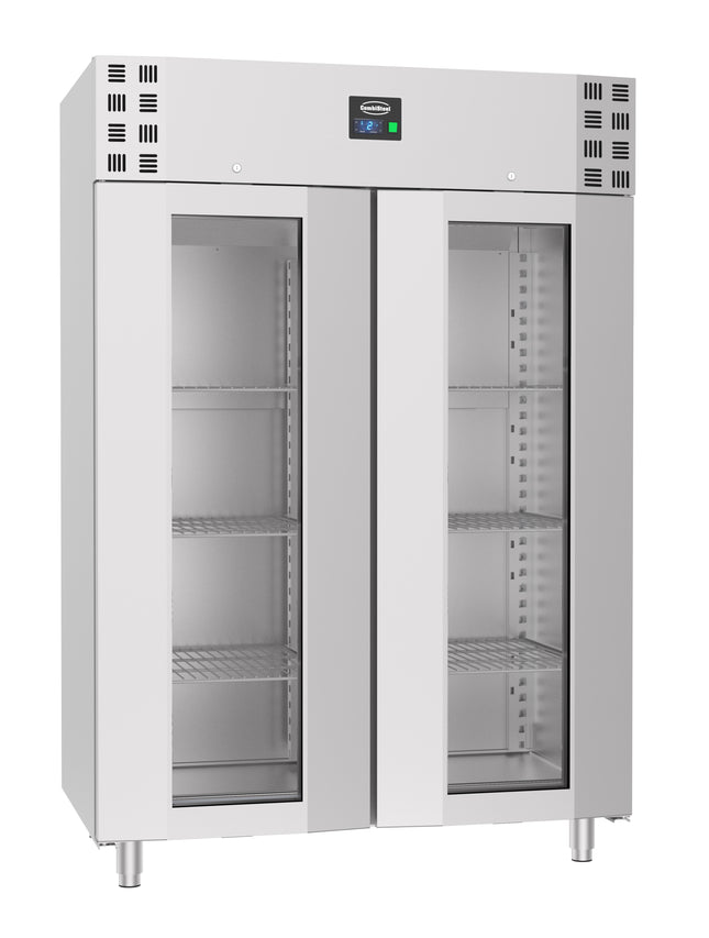KOELKAST RVS GLASDEUR MONO BLOCK 1400 LTR