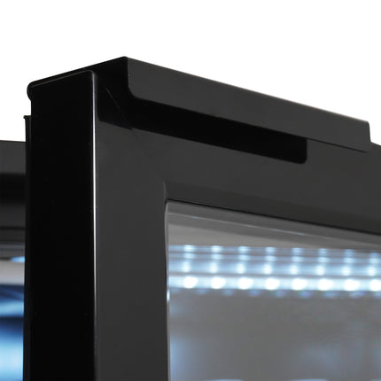 BARKOELER 2 GLASDEUREN ZWART 305L LED