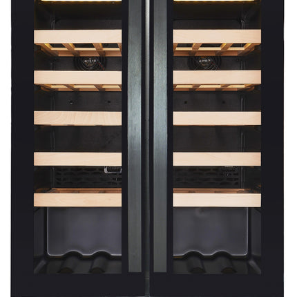 WIJNKOELKAST 2 DEUREN 100L DUAL ZONE
