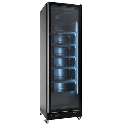 KOELKAST 1 GLASDEUR ZWART