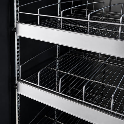KOELKAST 1 GLASDEUR ZWART
