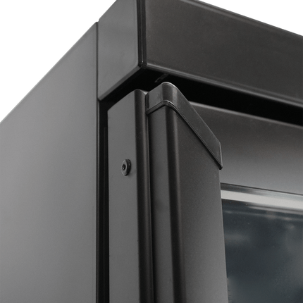 KOELKAST 1 GLASDEUR ZWART CEB-500R BL