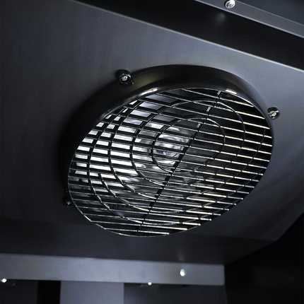 KOELKAST 1 GLASDEUR ZWART CEB-500R BL