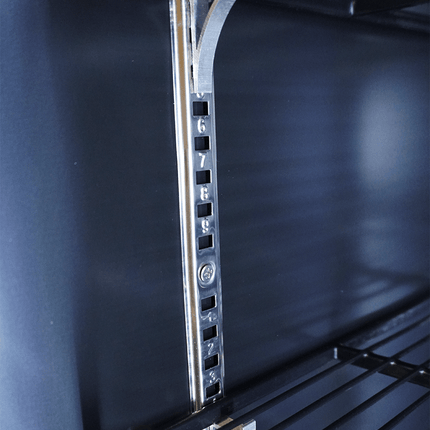 KOELKAST 1 GLASDEUR ZWART CEB-500R BL