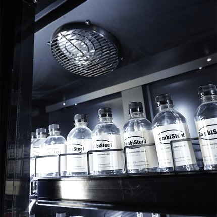 KOELKAST 3 GLASDEUREN ZWART CEB-1600R BL