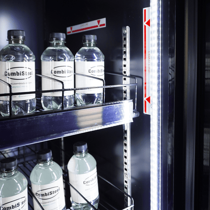 KOELKAST 3 GLASDEUREN ZWART CEB-1600R BL