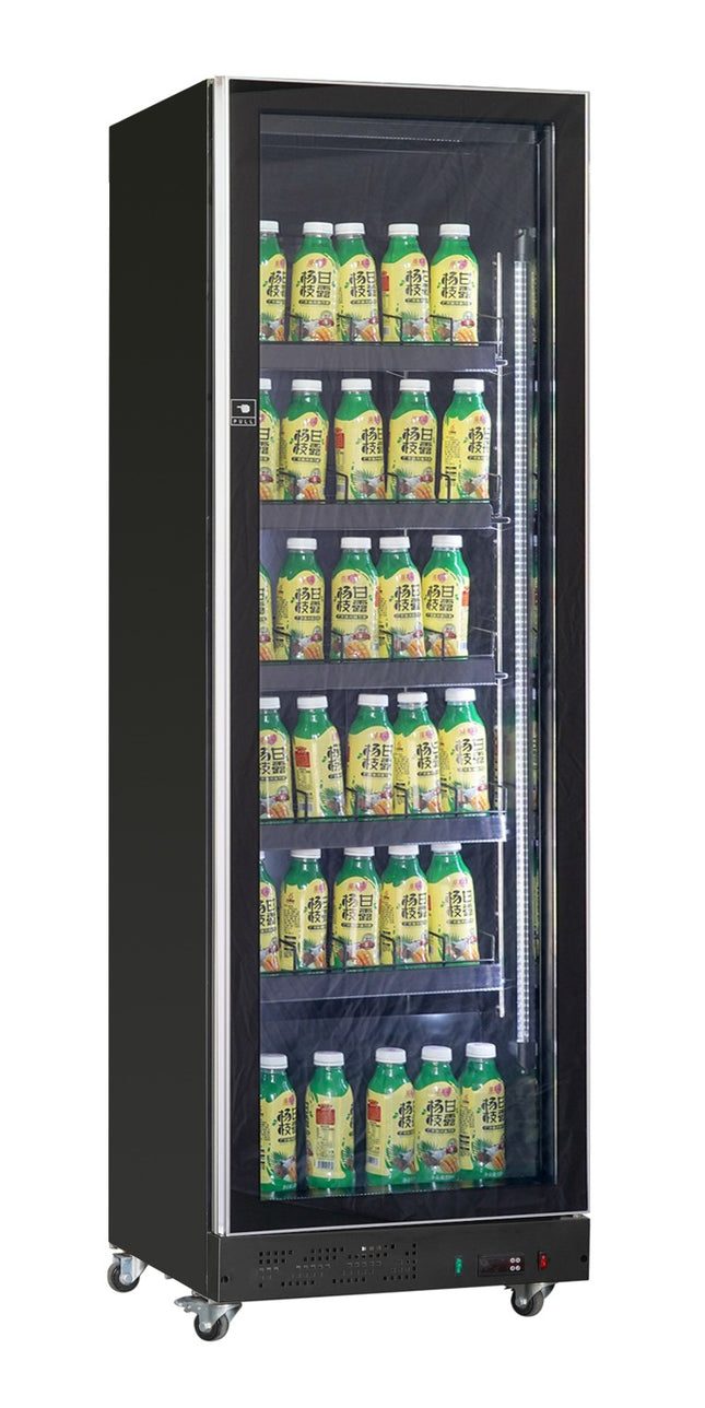 KOELKAST 1 GLASDEUR ZWART