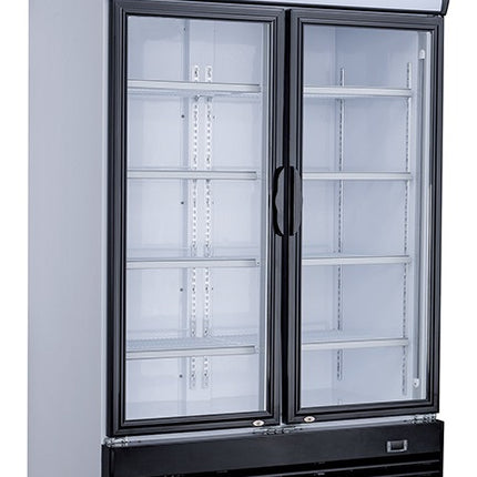 KOELKAST 2 GLASDEUREN 1000L