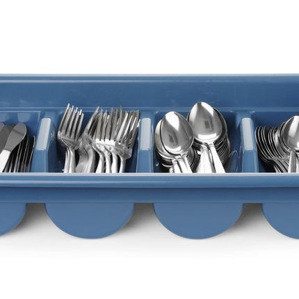 Bestekset met bestekbak, HENDI, Blauw, 525x300x(H)95mm, Rechthoekig