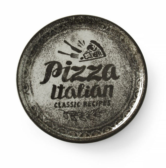 Pizzabord Recipe Collection zwart, HENDI, Zwart, âŒ€310mm
