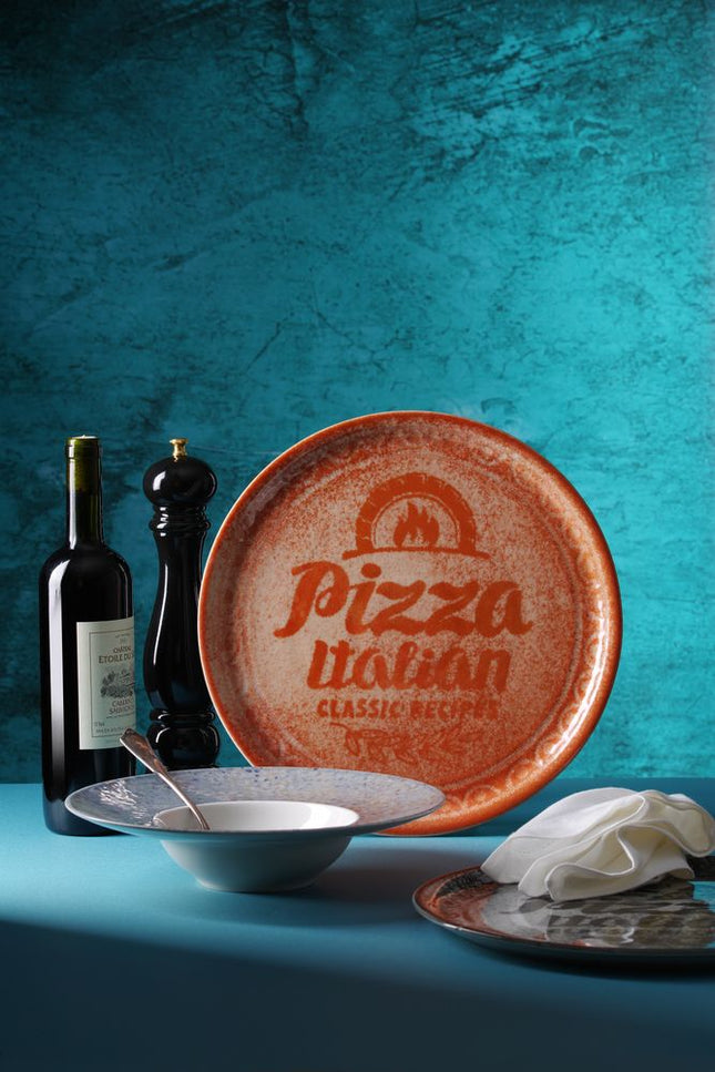 Pizzabord Recipe Collection Rood, HENDI, Rood, âŒ€310mm