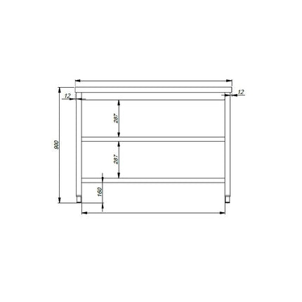 700 WERKTAFEL 2 SCHAPPEN 700