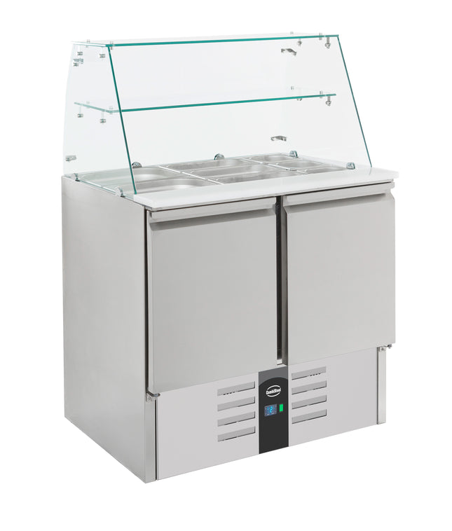 GEKOELDE SALADETTE GLASOPSTAND 2 DRS