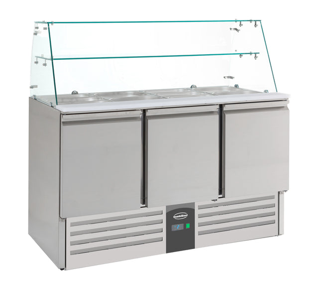 GEKOELDE SALADETTE GLASOPSTAND 3 DRS