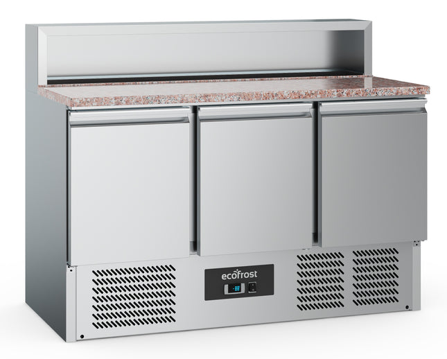 PIZZAWERKBANK 3 DEURS 8x1/6GN PAN