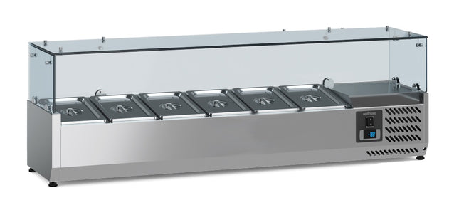 GEKOELDE OPZETVITRINE 1/3 GN x 6