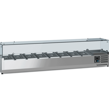 GEKOELDE OPZETVITRINE 1/3 GN x 8