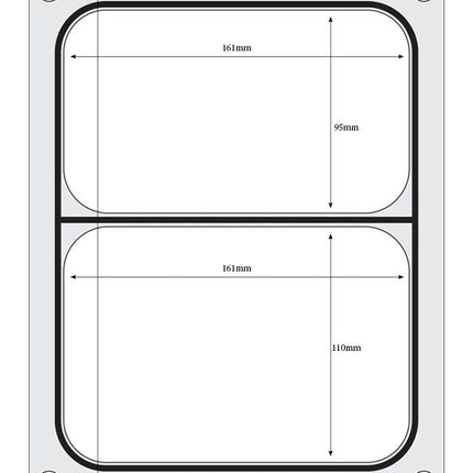 Traysealer matrix, HENDI, Twee-delige container 227x178 mm