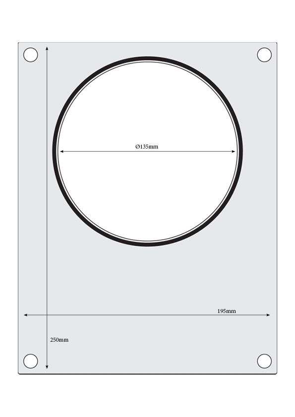 Traysealer matrix, HENDI, soepcontainer 165 mm