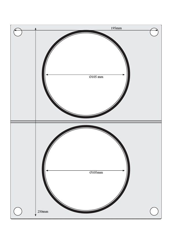 Traysealer matrix, HENDI, 2x soepcontainer 115 mm